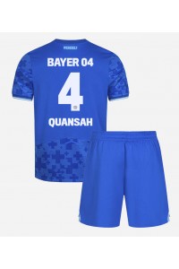 Bayer Leverkusen Jarell Quansah #4 Jalkapallovaatteet Lasten Kolmas peliasu 2025-26 Lyhythihainen (+ Lyhyet housut)